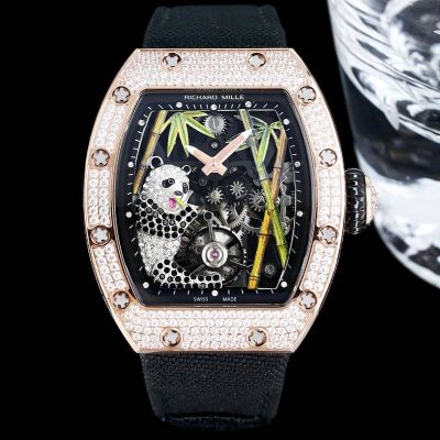 Richard Mille Horse Watch RM26-01 Gold stainless steel case with White diamond watch